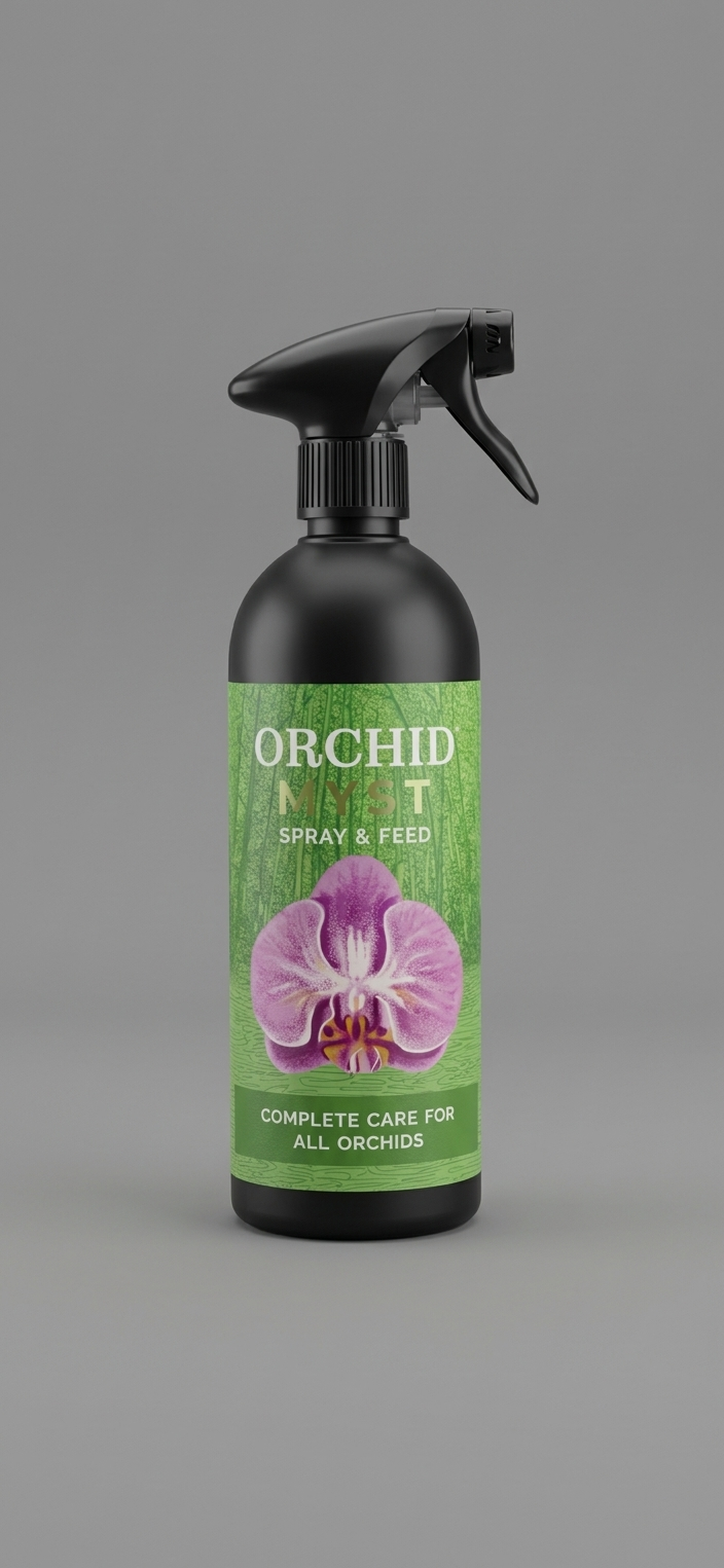 Embalagem de Orchid Myst 750 ml spray revitalizante e adubo foliar para orquídeas