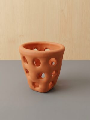 Vaso de Barro 12cm vaso de cerâmica poroso para orquídeas.